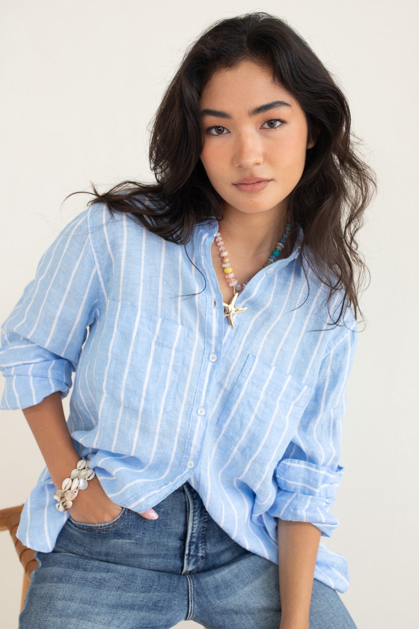 Hut - Boyfriend Shirt Amalfi Stripe