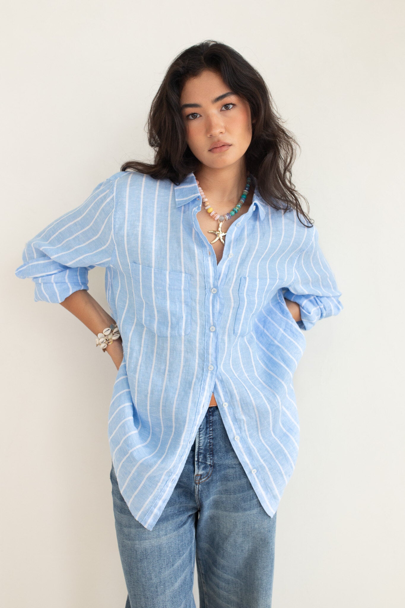 Hut - Boyfriend Shirt Amalfi Stripe