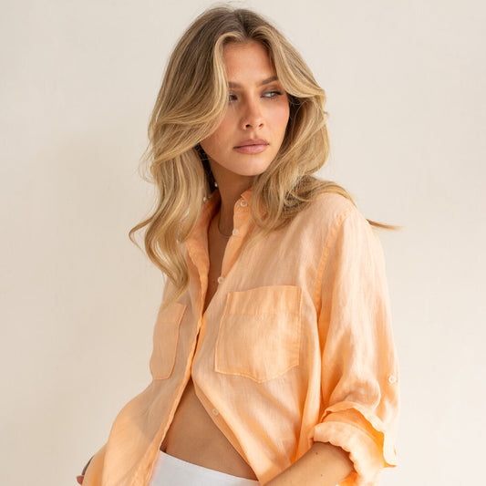 Hut - Boyfriend Shirt Apricot