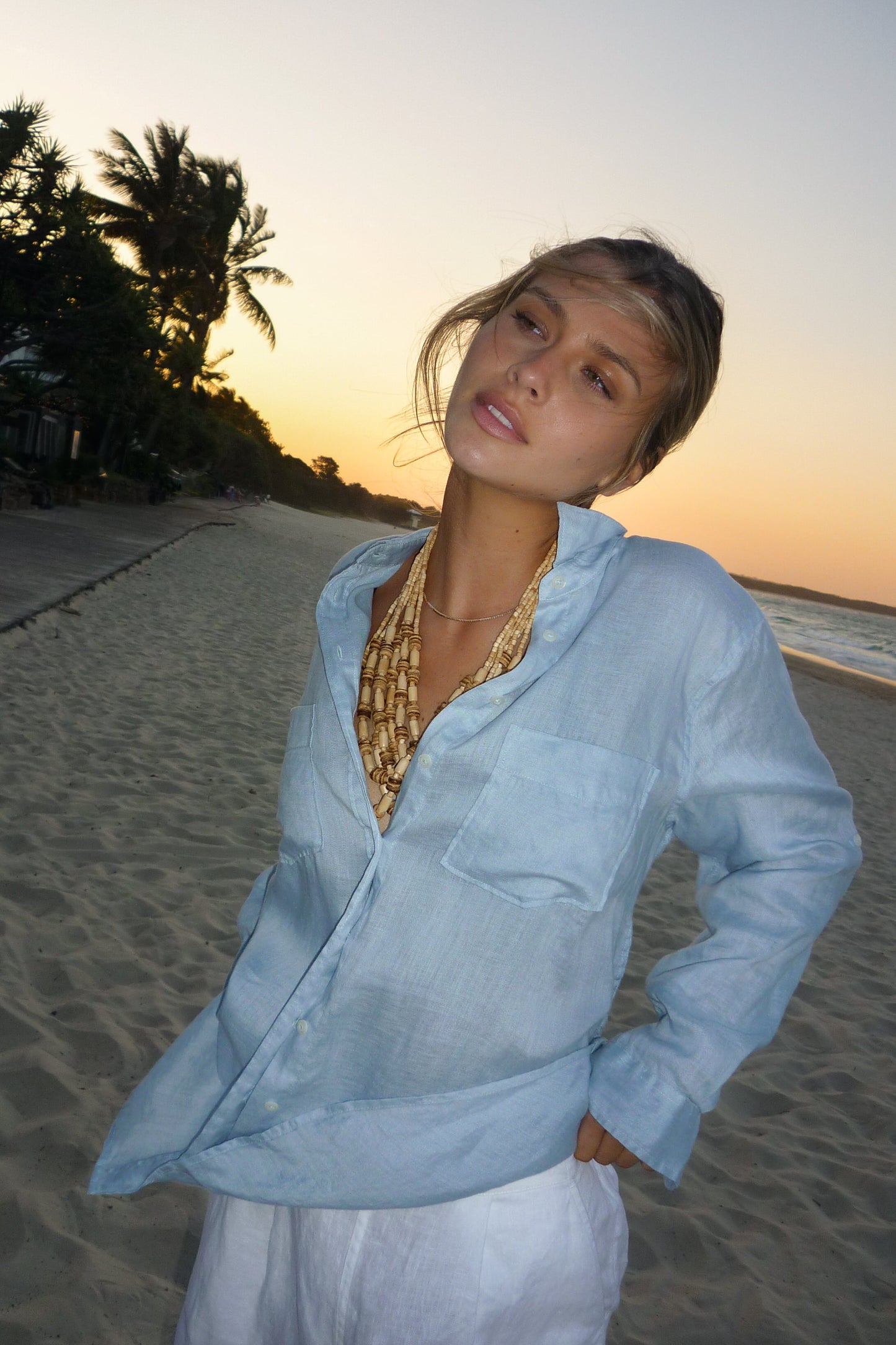 Hut - Boyfriend Shirt Breeze Blue