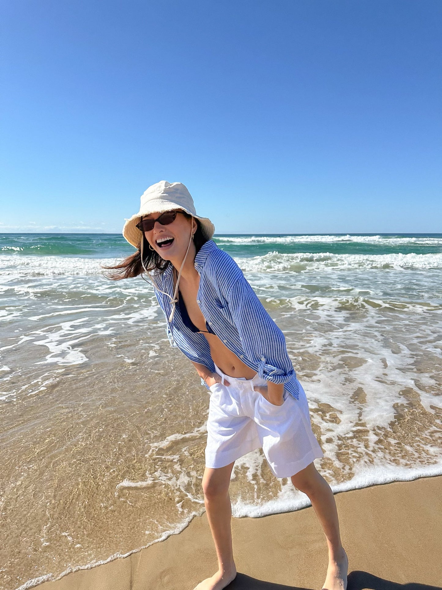 Hut - Boyfriend Shirt Electric Blue Chambray