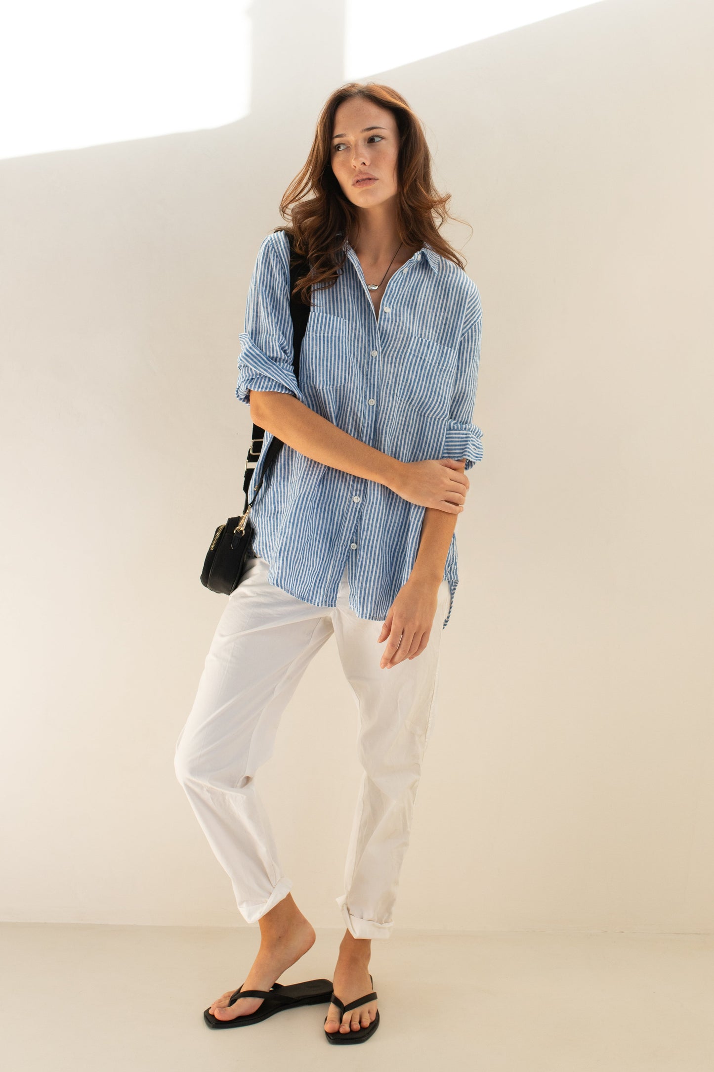Hut - Boyfriend Shirt Electric Blue Chambray