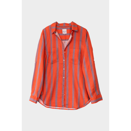 Hut - Boyfriend Shirt Off Duty Stripe