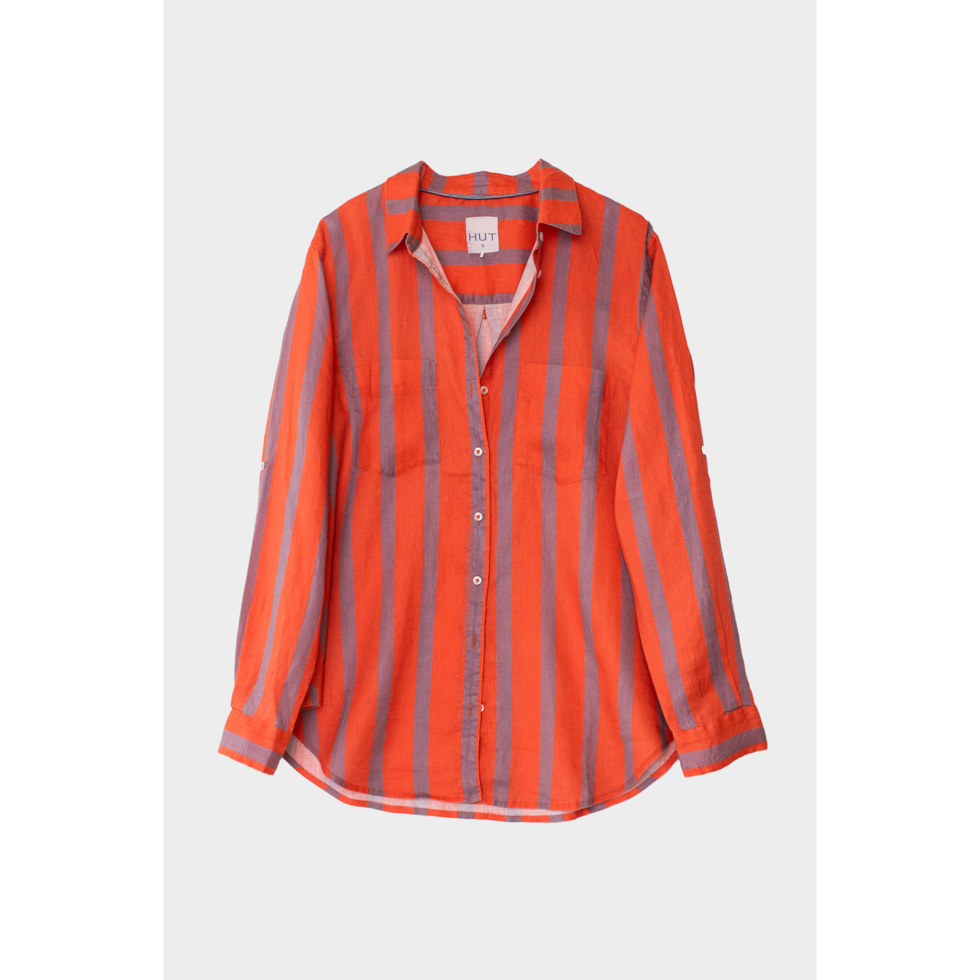 Hut - Boyfriend Shirt Off Duty Stripe