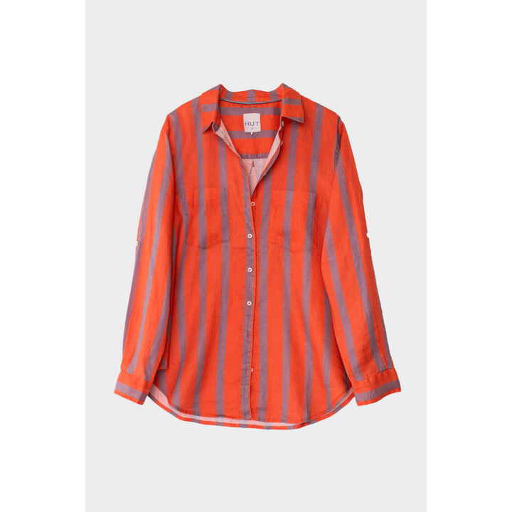 Hut - Boyfriend Shirt Off Duty Stripe