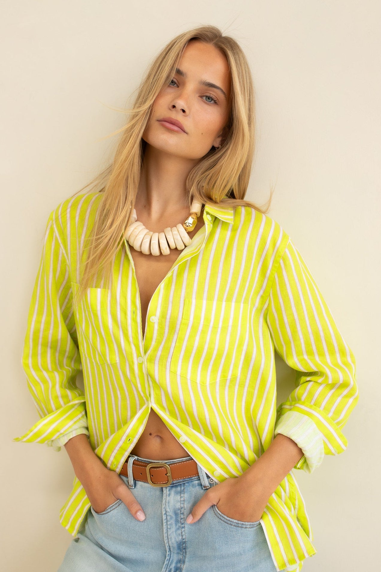 Hut - Boyfriend Shirt Piney Limey