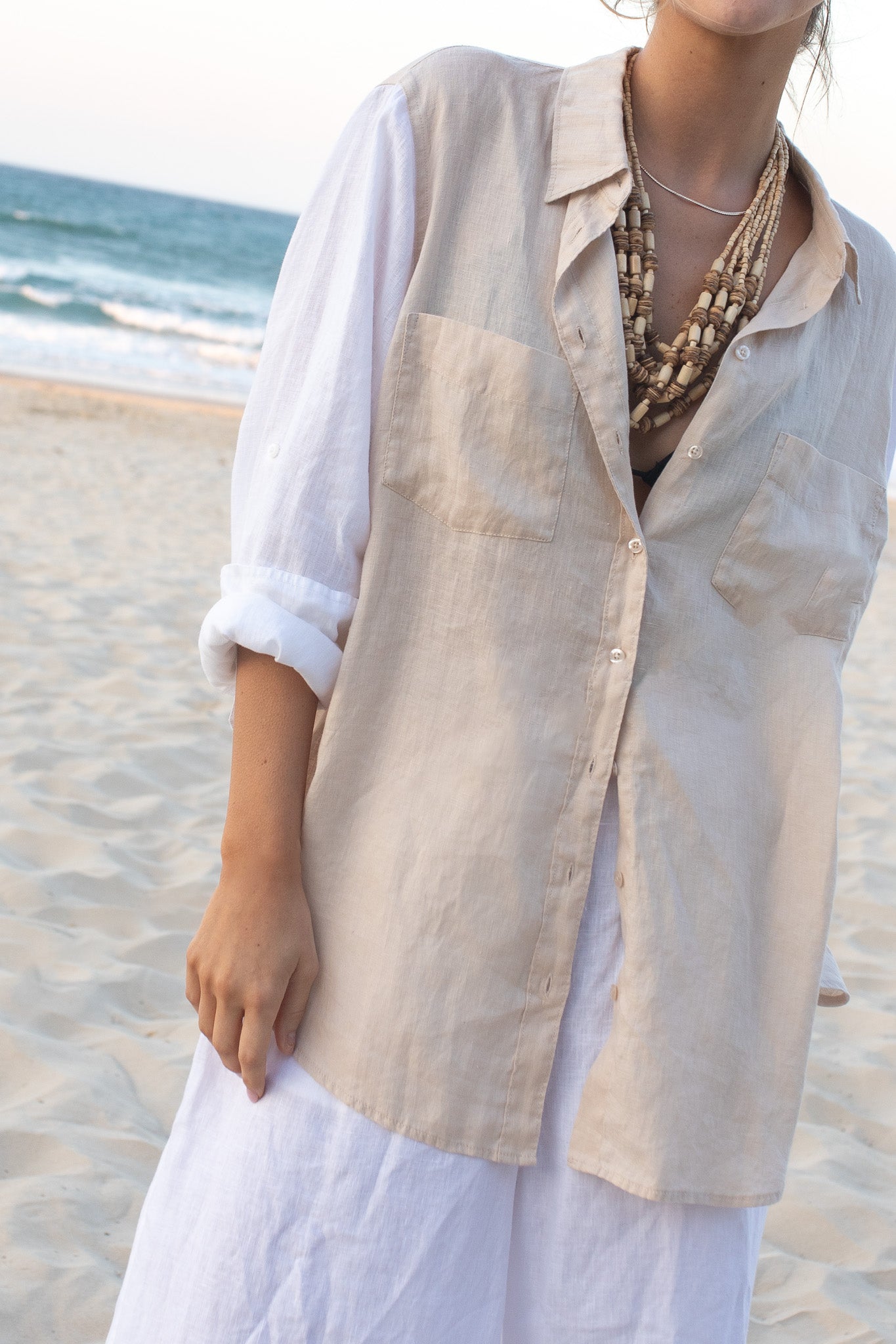 Hut - Boyfriend Shirt Sandy Splash