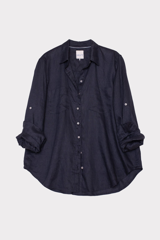 Hut - Boyfriend Shirt Storm Cloud