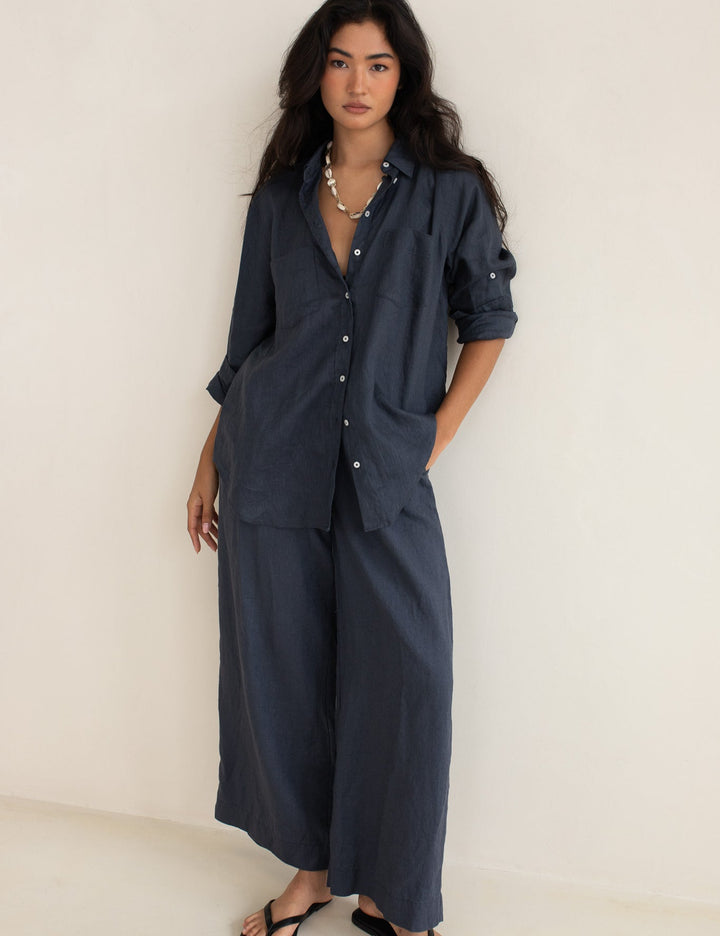 Hut - Boyfriend Shirt Storm Cloud