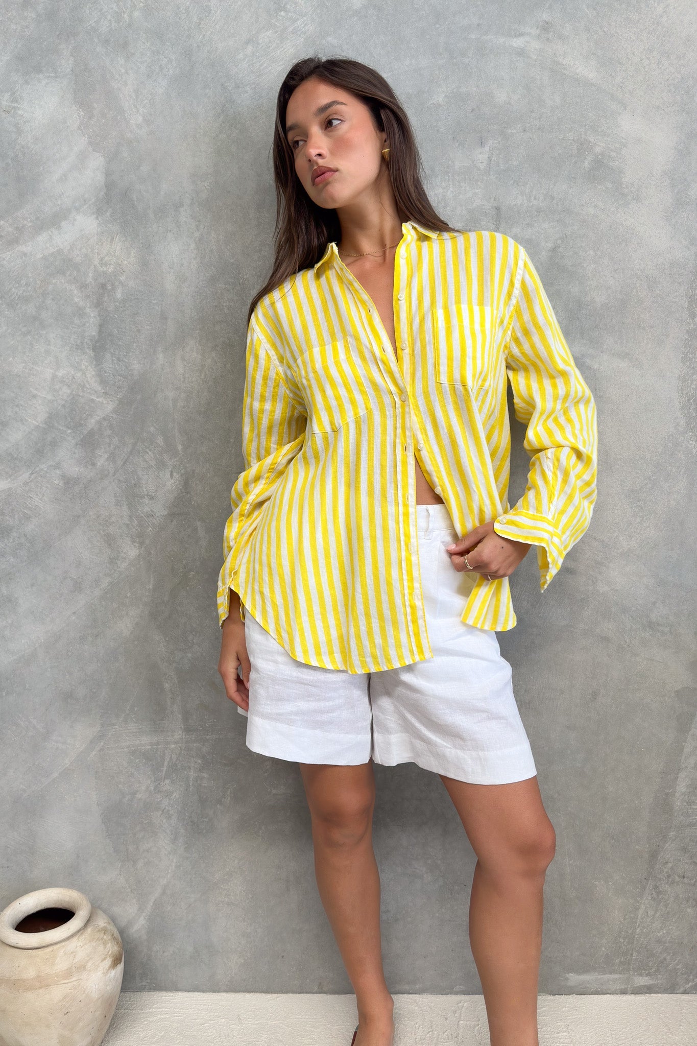 Hut - Boyfriend Shirt Sun Stripe