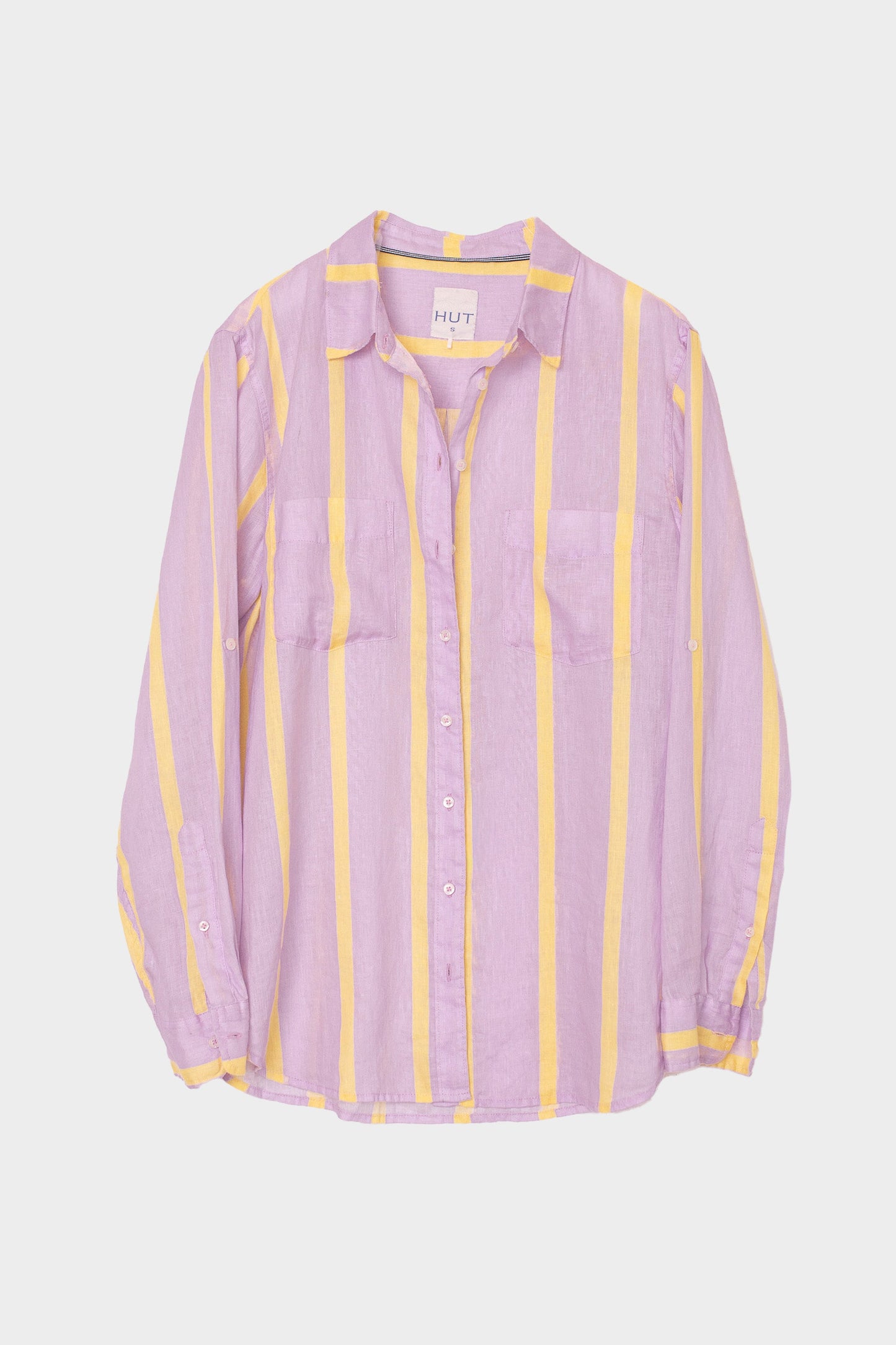 Hut - Boyfriend Sunshine Mauve Stripe Shirt