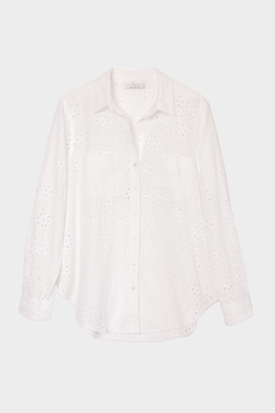 Hut - Boyfriend White Broderie Shirt