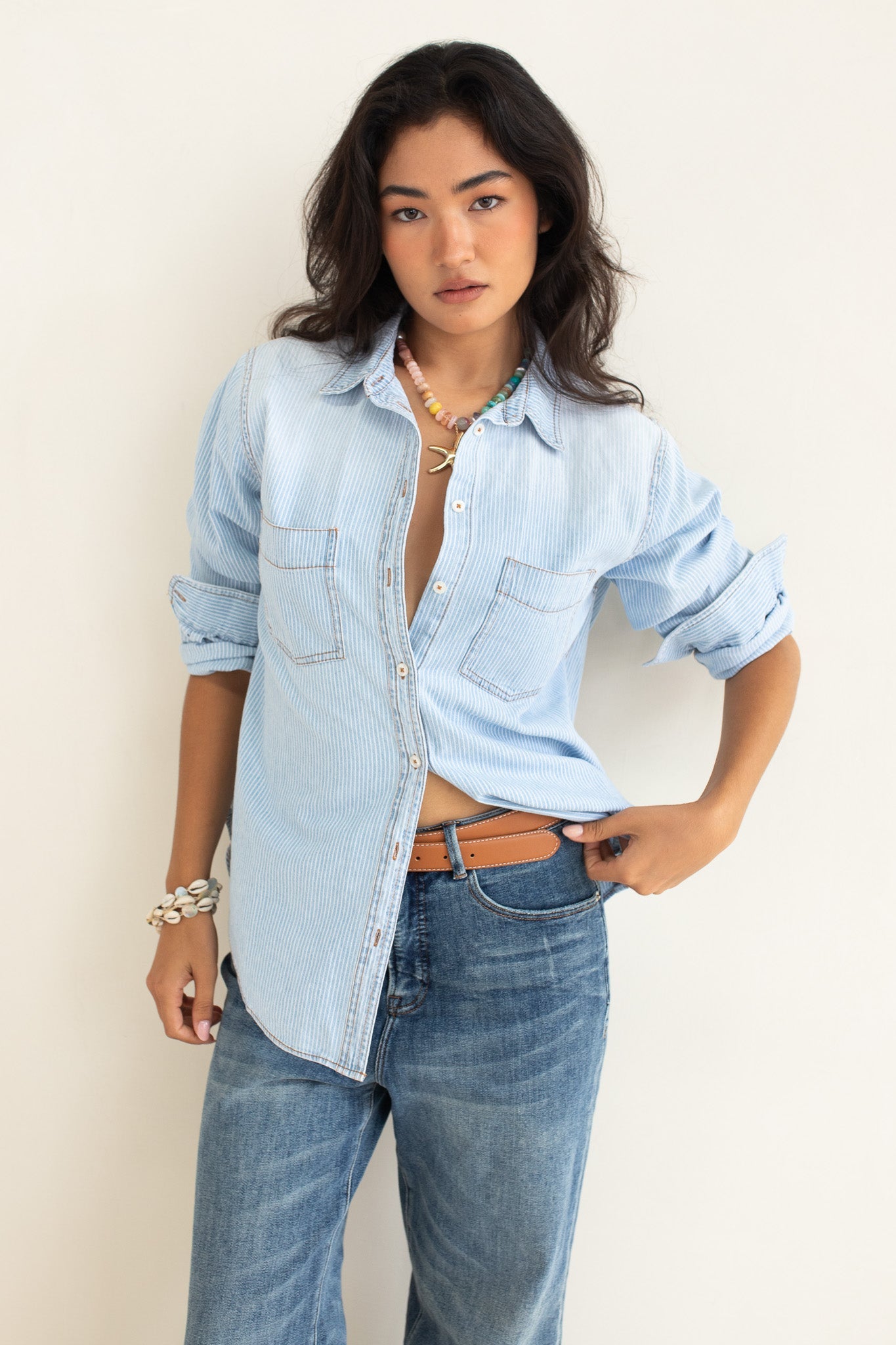 Hut - Denim Stripe Shirt