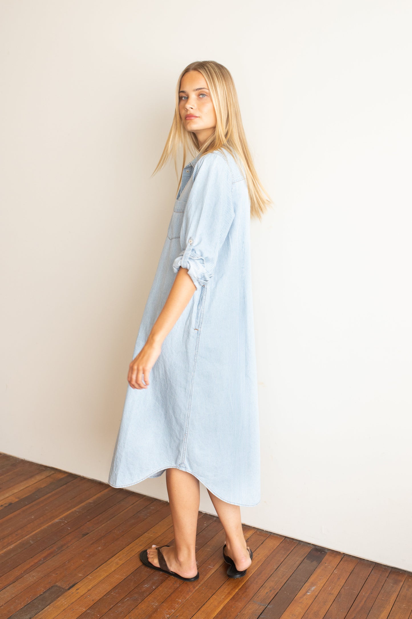 Hut - Denim Shirt Dress