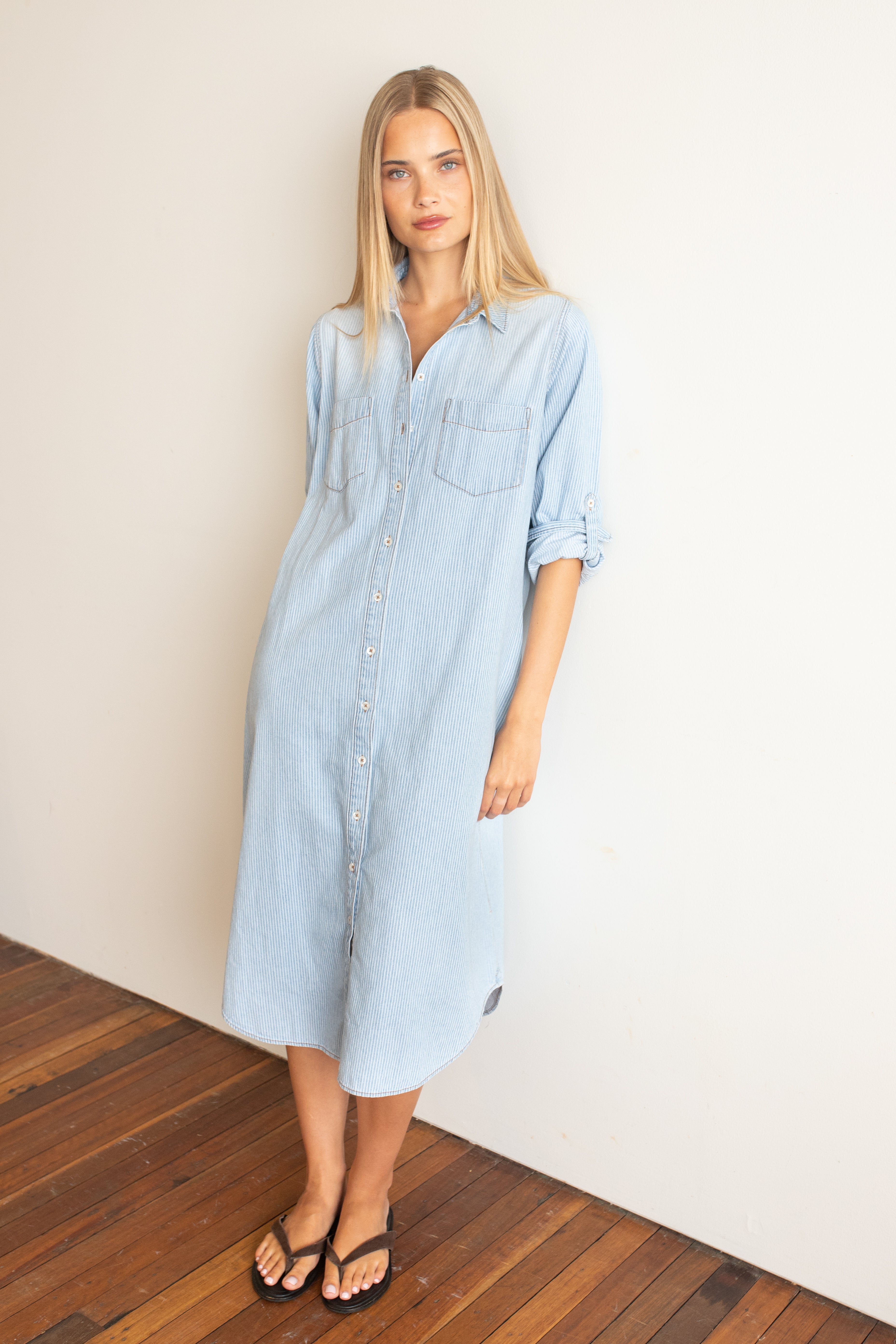Hut - Denim Shirt Dress