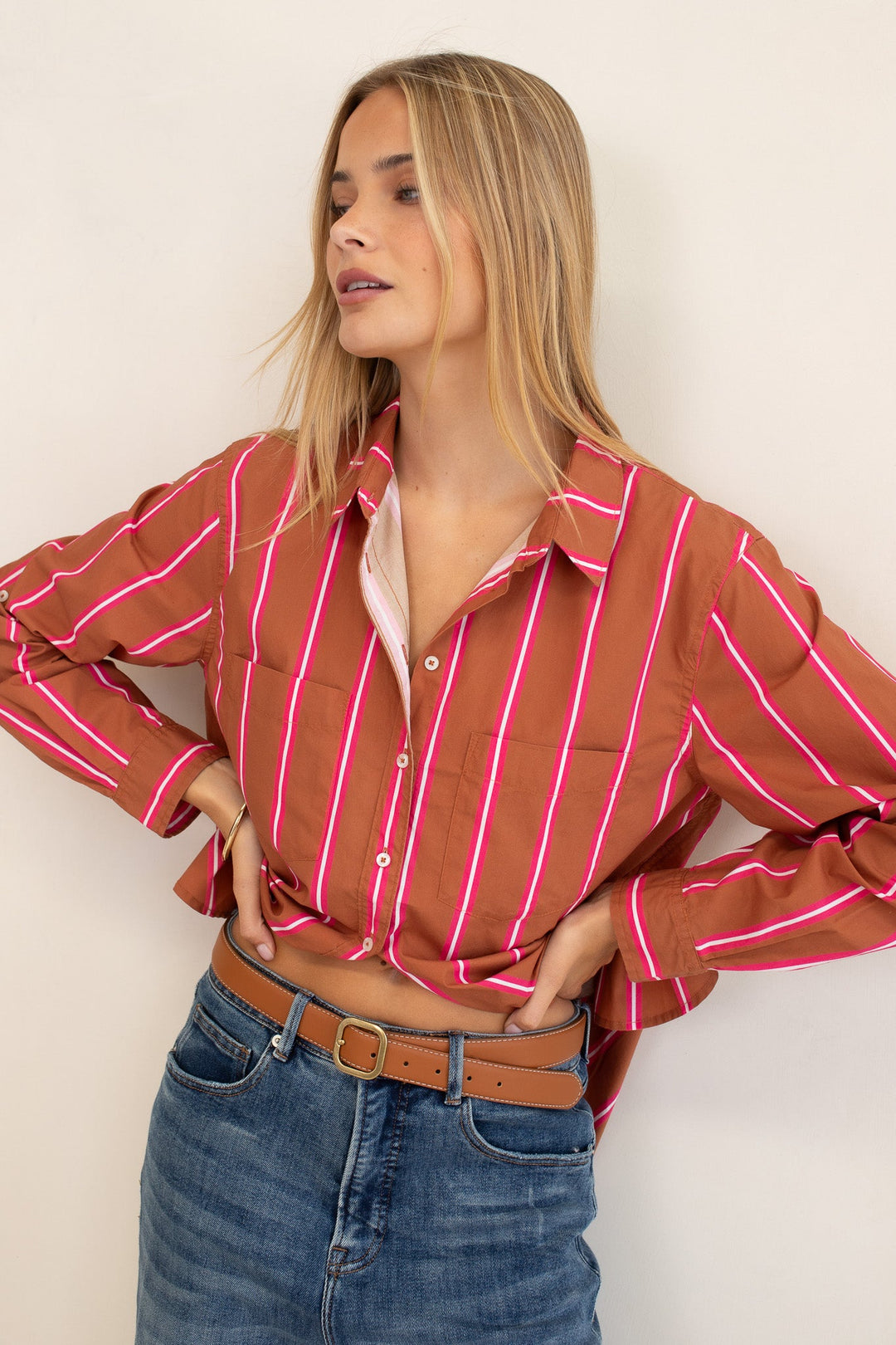 Hut - Stripe Me Lucky Cotton Poplin Shirt