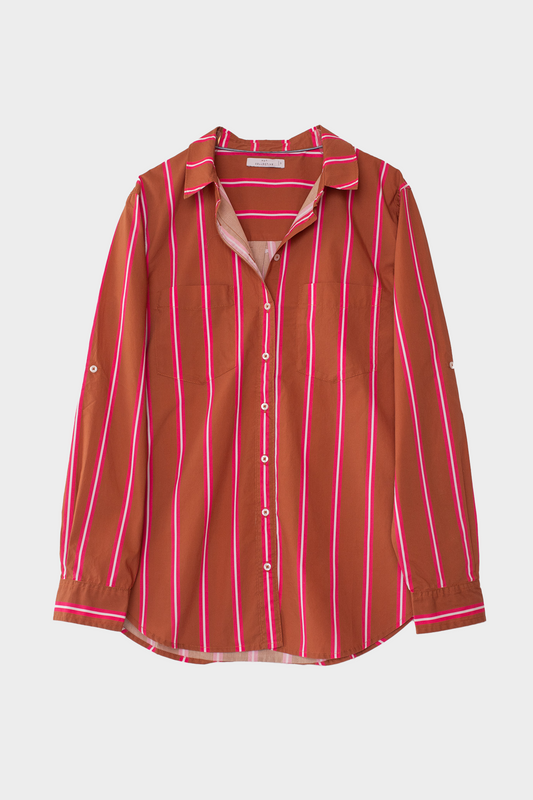 Hut - Stripe Me Lucky Cotton Poplin Shirt