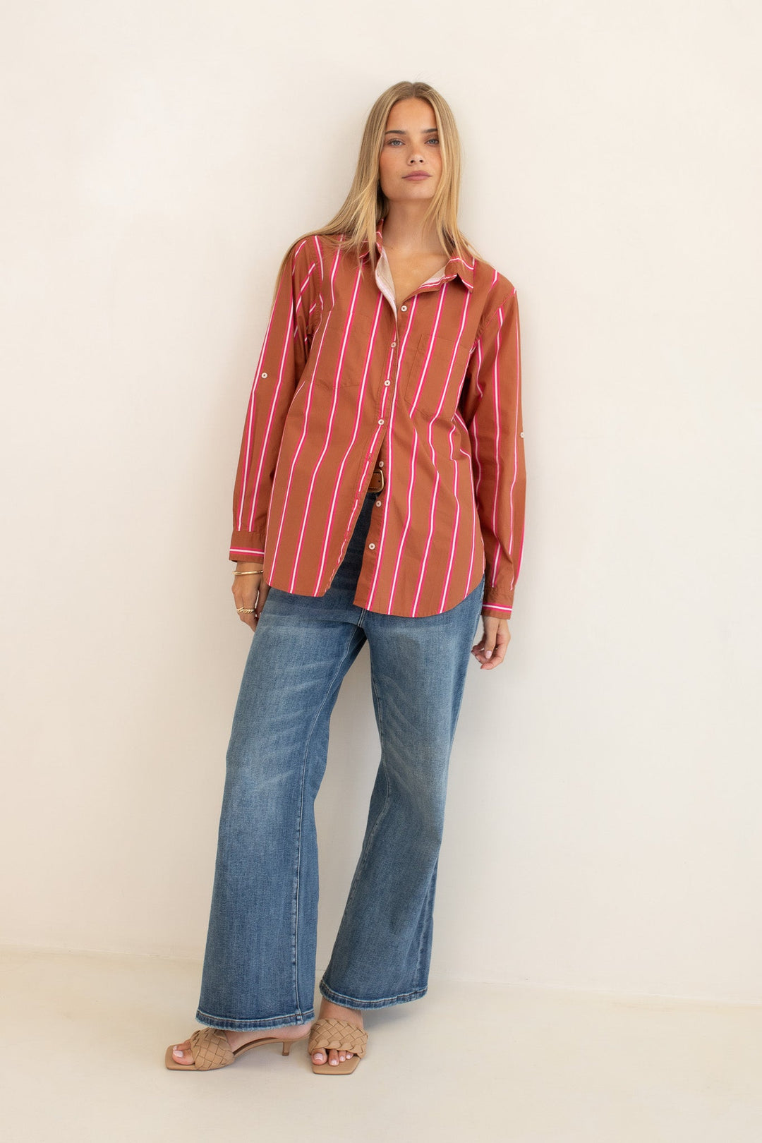 Hut - Stripe Me Lucky Cotton Poplin Shirt