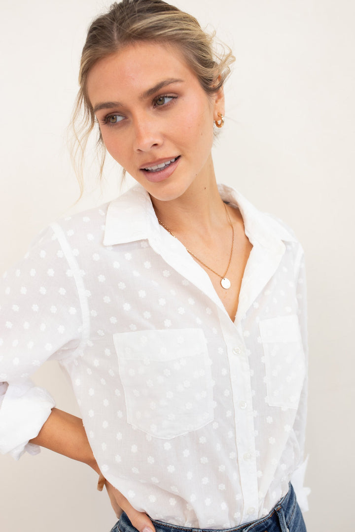 Hut - Such A Sweetie Boyfriend Cotton Voile Shirt