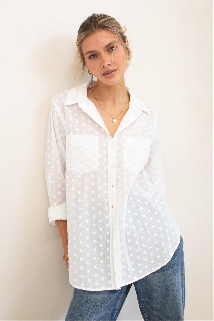 Hut - Such A Sweetie Boyfriend Cotton Voile Shirt