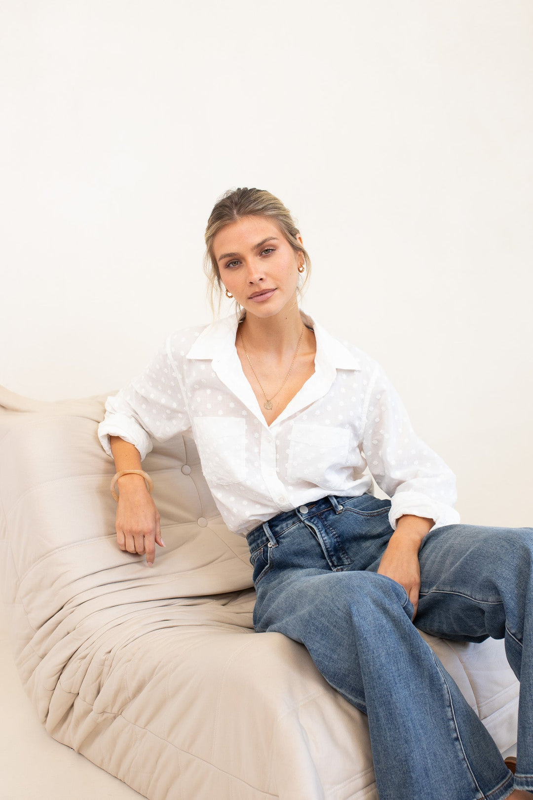 Hut - Such A Sweetie Boyfriend Cotton Voile Shirt