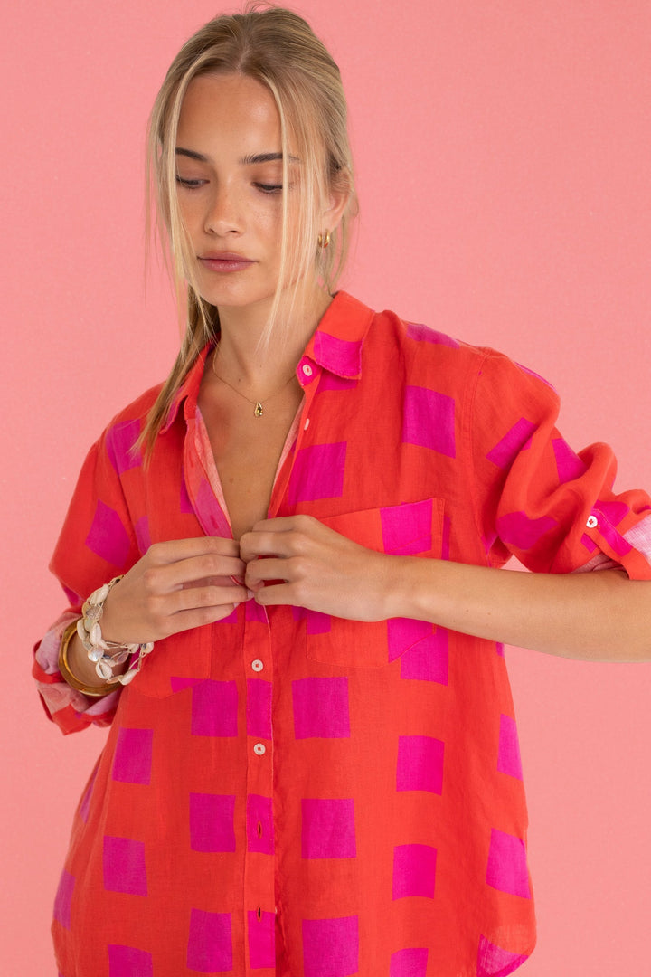 Hut - Tequila Sunrise Boyfriend Shirt