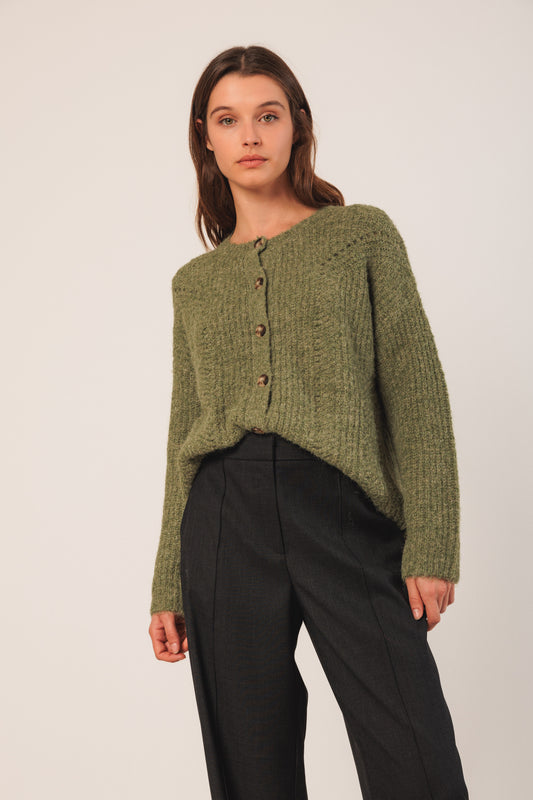 INDI&COLD - Crew Neck Cardigan
