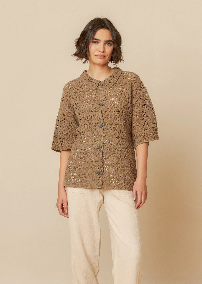 INDI&COLD - Short-Sleeve Crochet Top