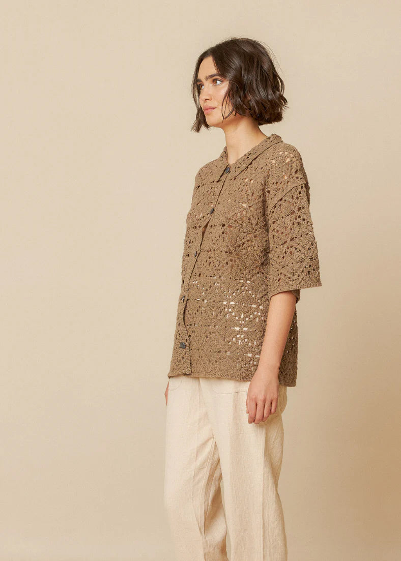 INDI&COLD - Short-Sleeve Crochet Top