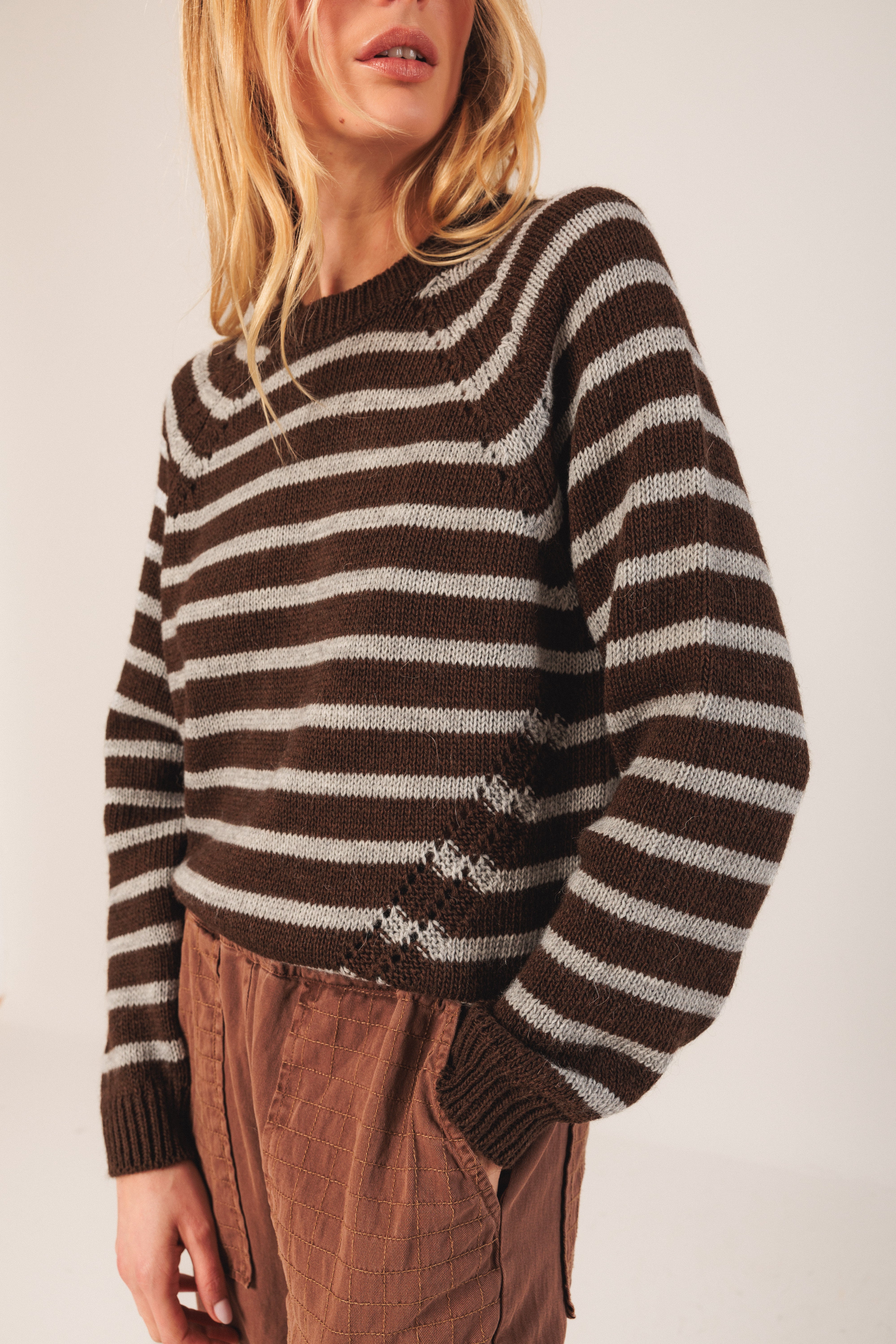 INDI&COLD - Two Toned Stripe Sweater