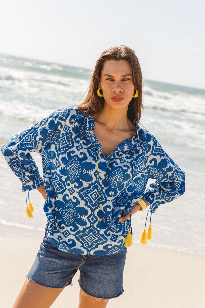 I am Pylgrym - Santorini Top Amalfi Print