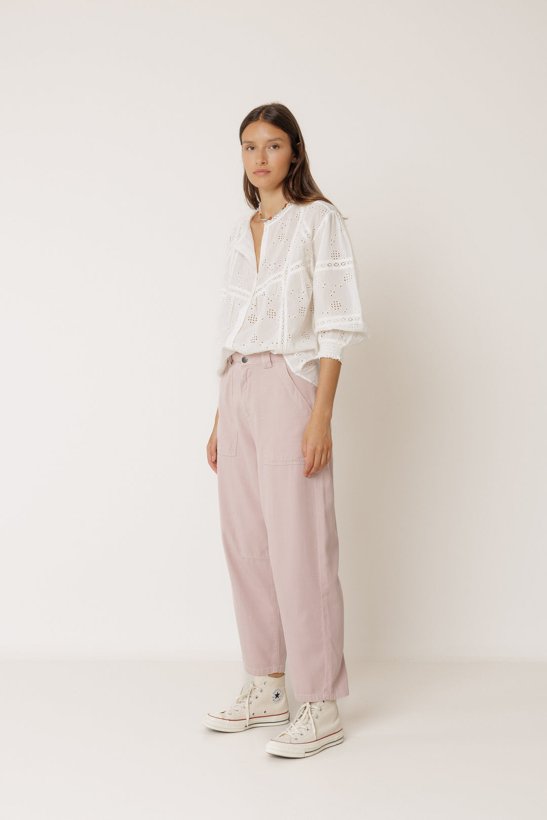 Indi &amp; Cold - Shirt with Schiffli Embroidery