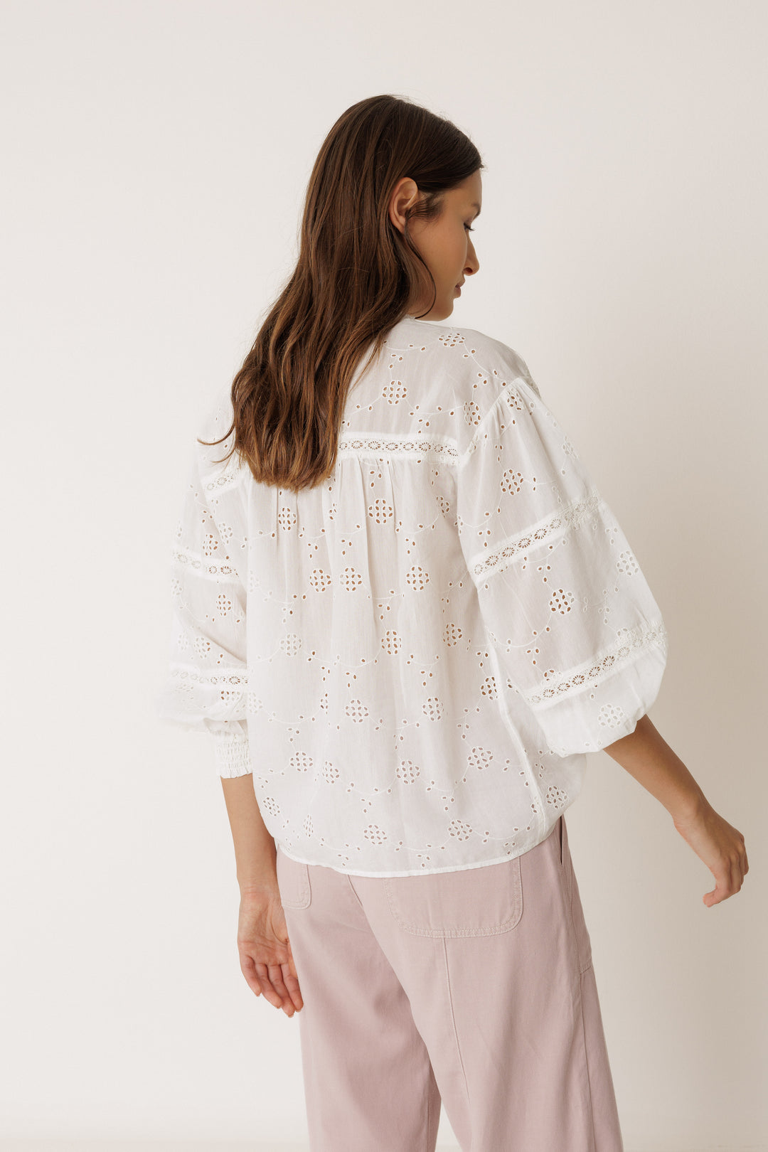 Indi &amp; Cold - Shirt with Schiffli Embroidery