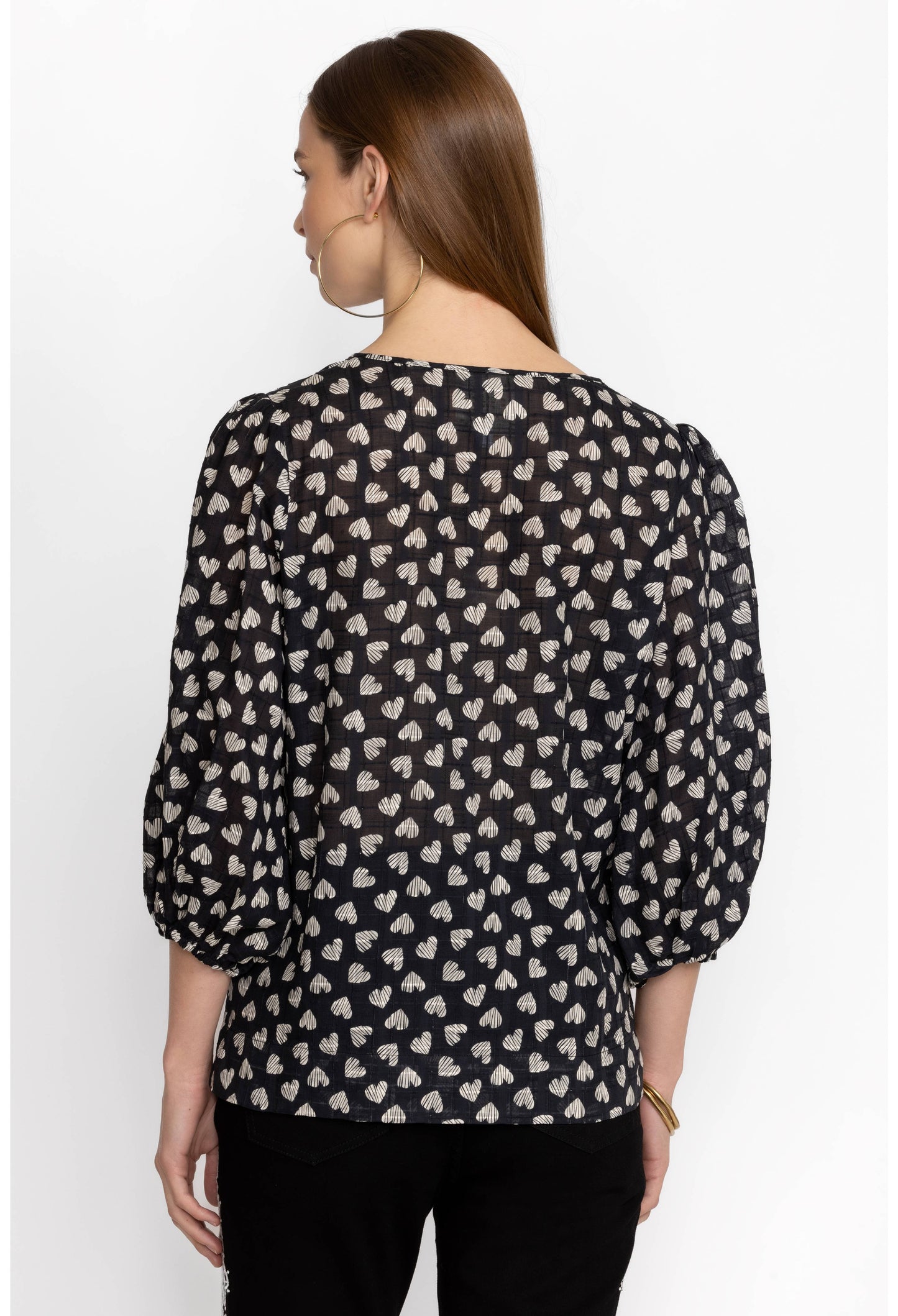 Johnny Was - Couple of Hearts Cotton Blouse