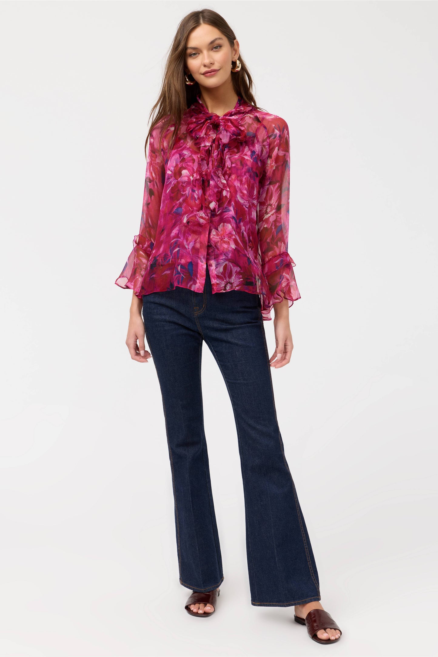 Johnny Was - Emerie Ruffle Button Down Shirt