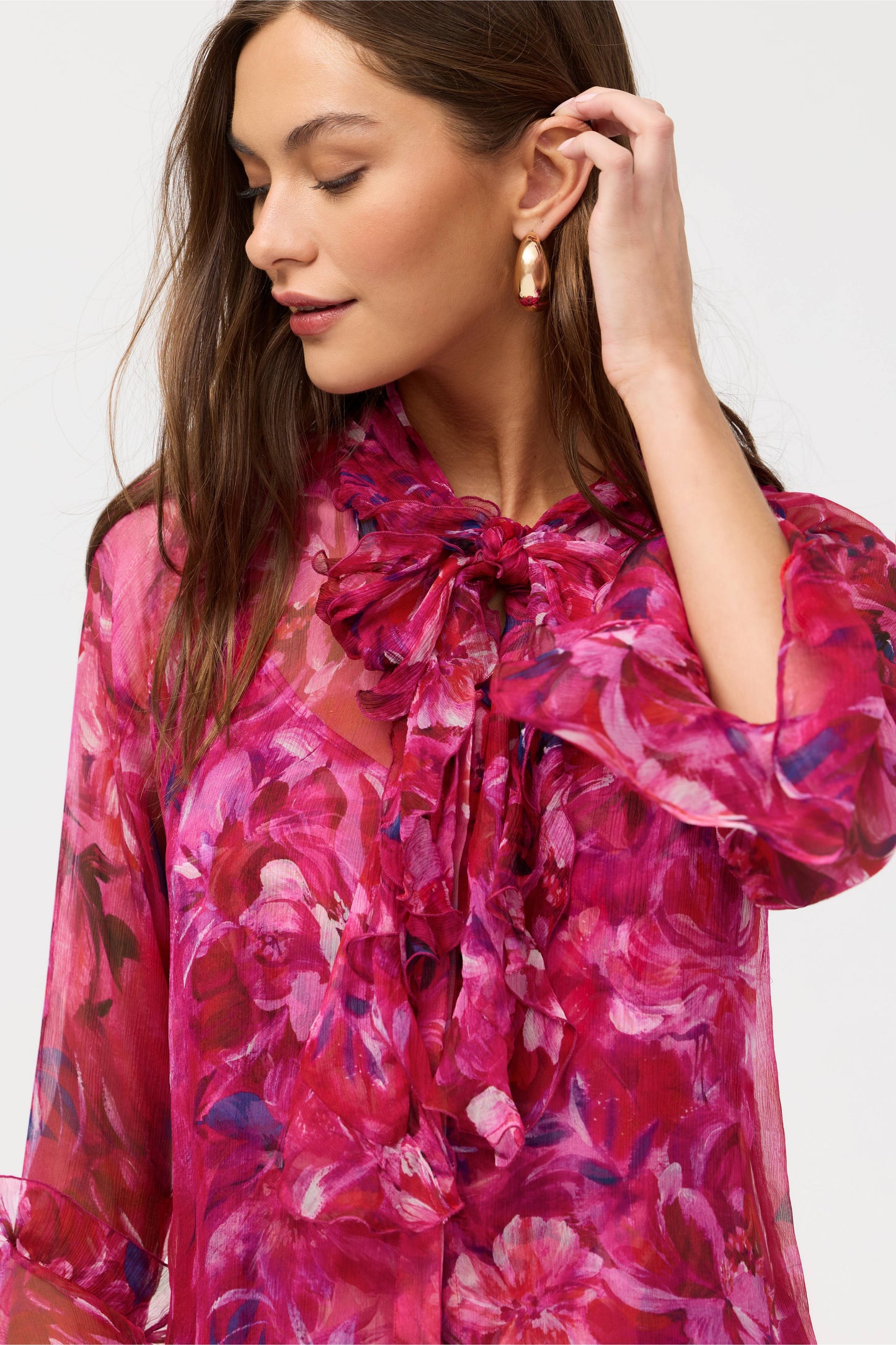 Johnny Was - Emerie Ruffle Button Down Shirt