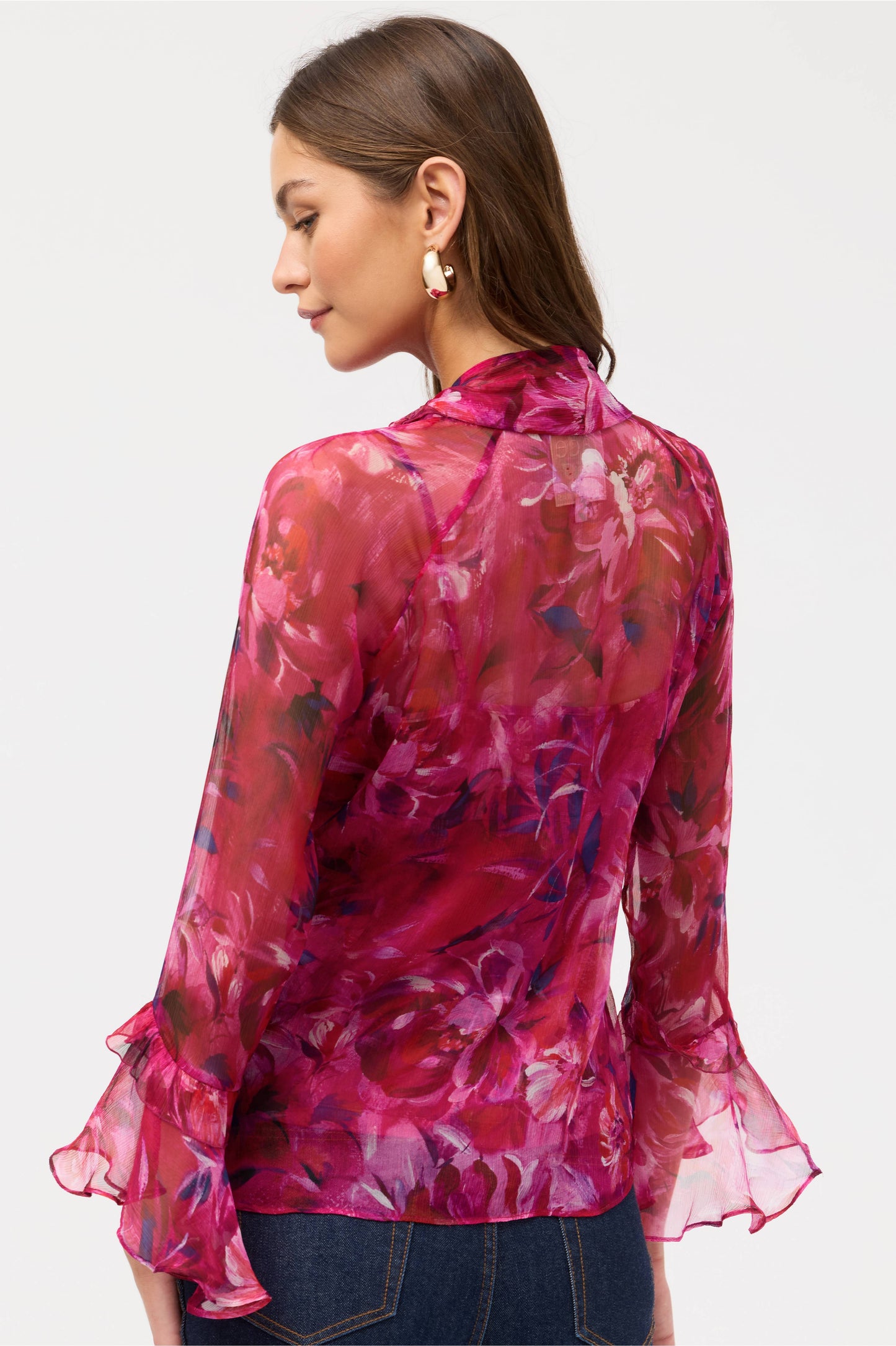 Johnny Was - Emerie Ruffle Button Down Shirt