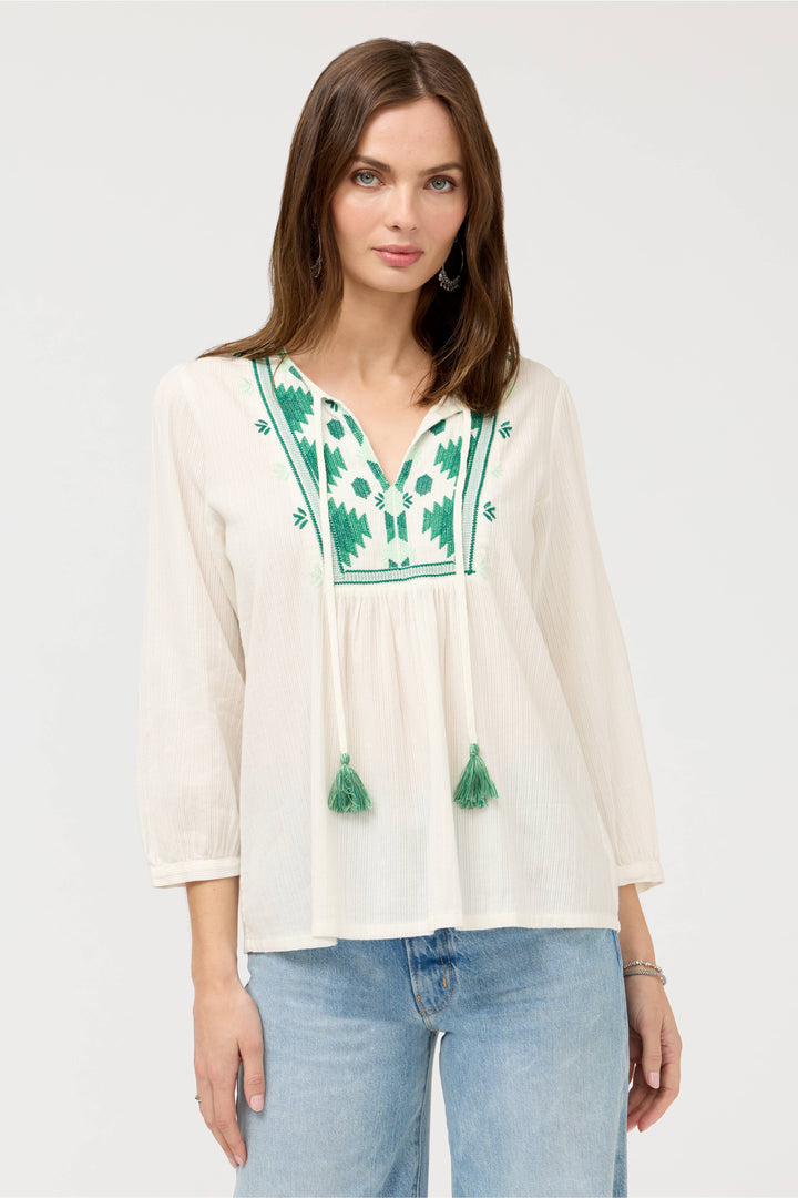 Johnny Was - Flutter Sleeve Prairie Blouse