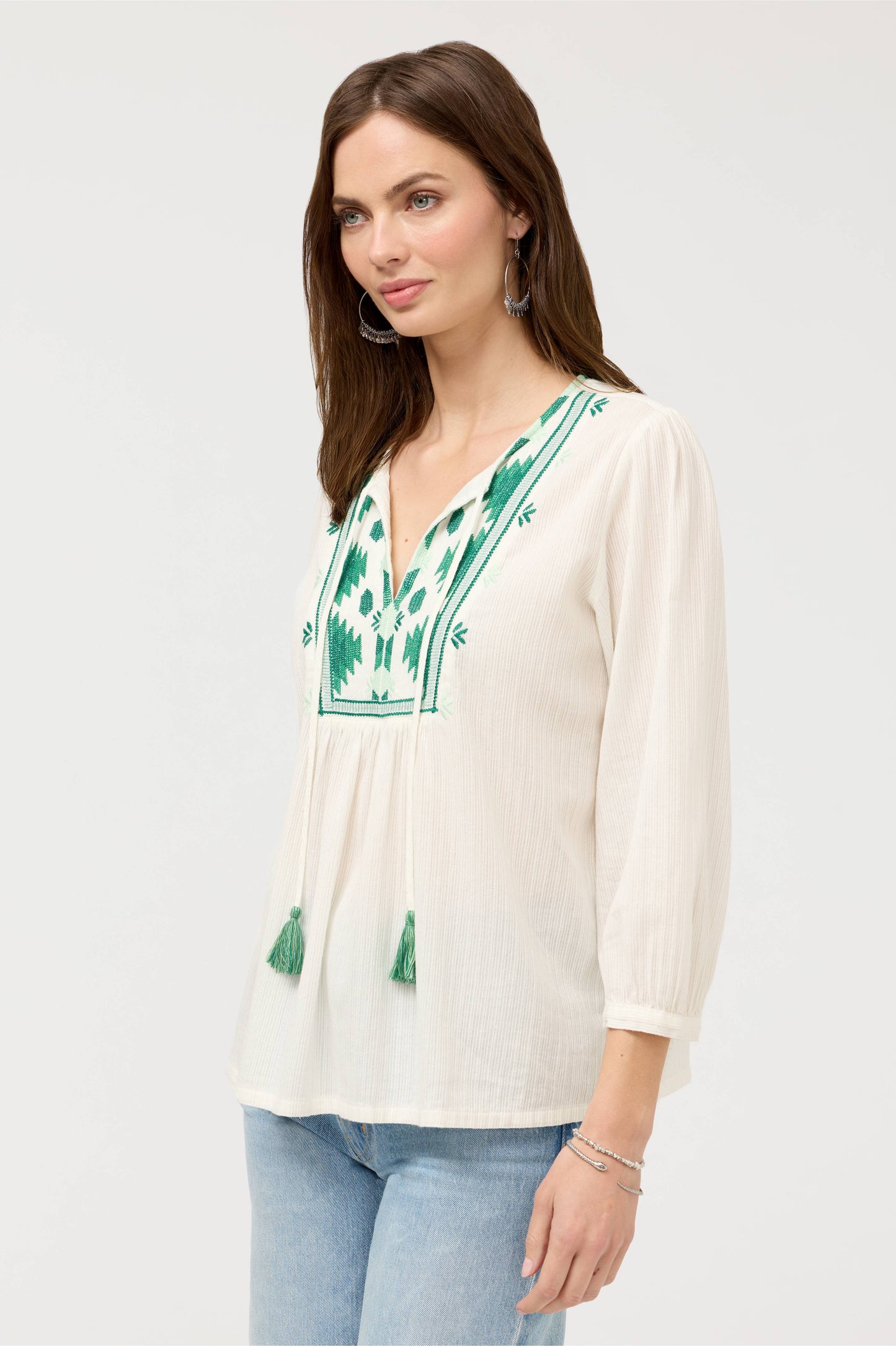 Johnny Was - Flutter Sleeve Prairie Blouse