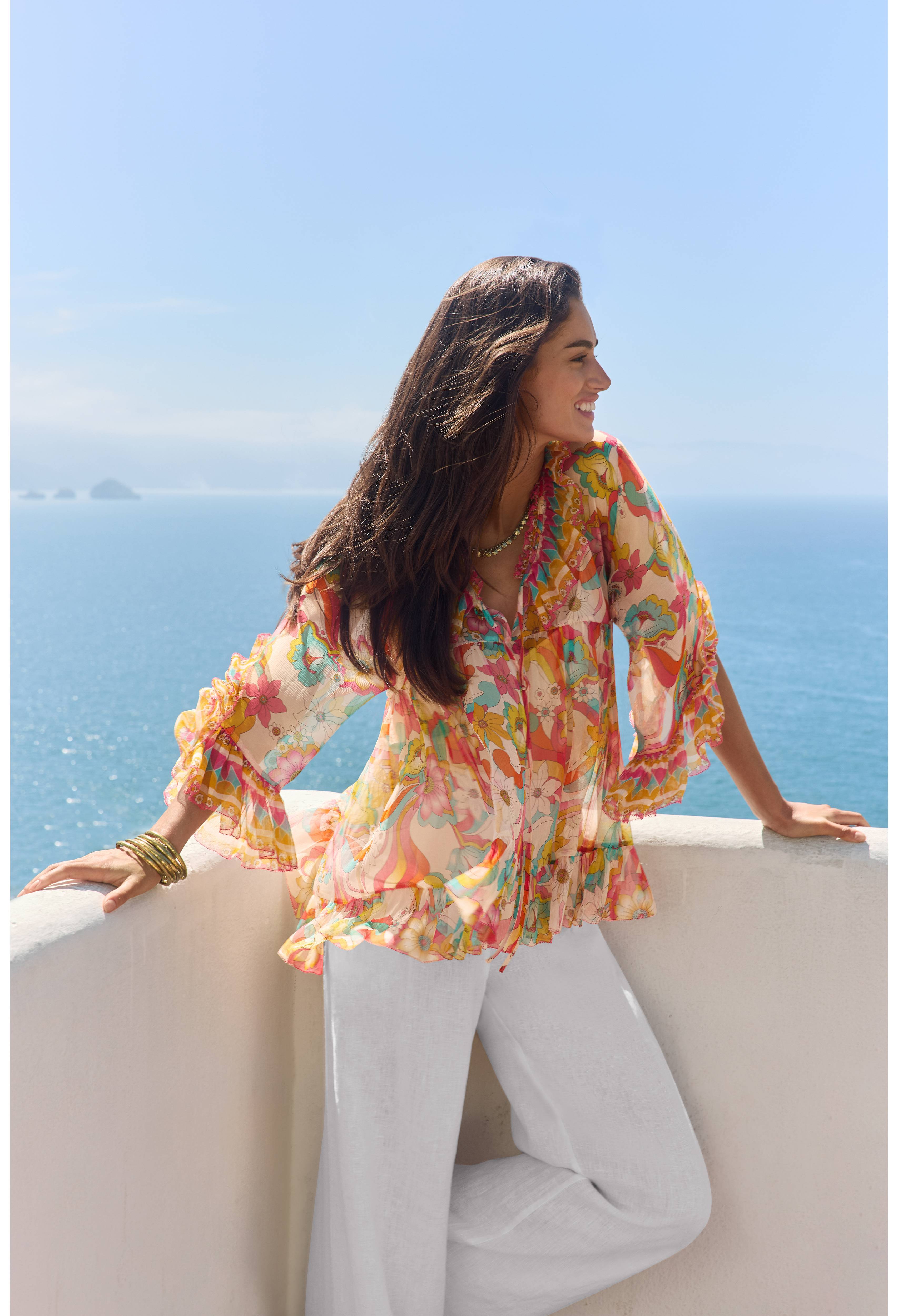 Johnny Was - Gal Ruffle Tie Blouse