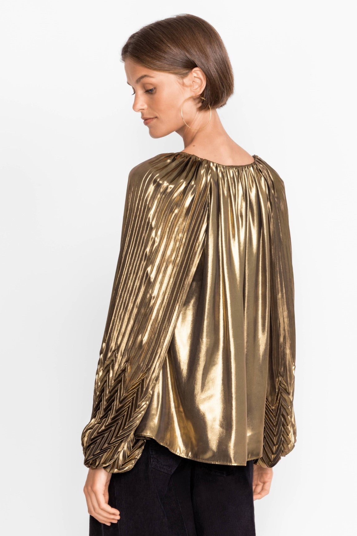 Johnny Was - Golden Gem Pleated Blouse