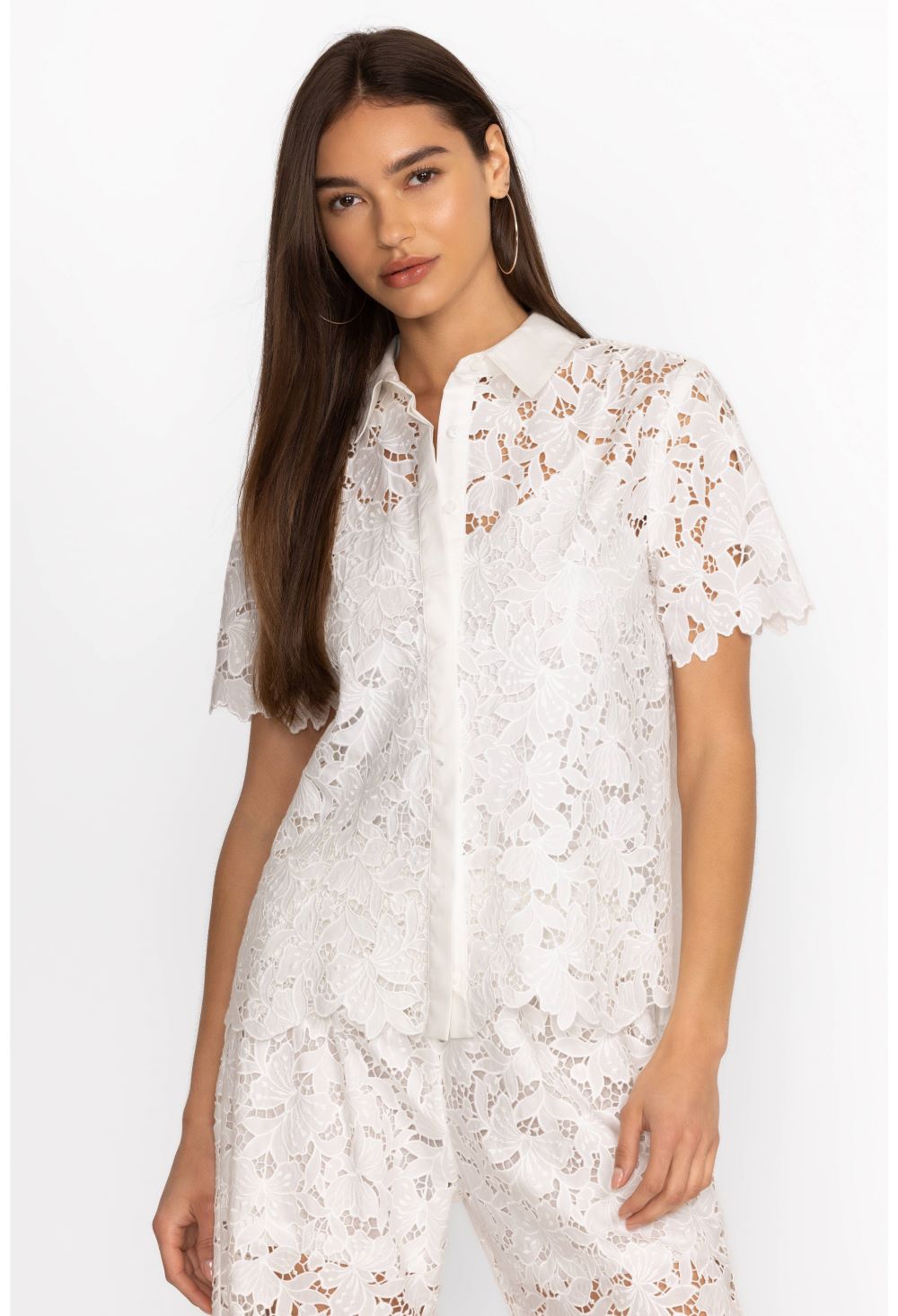 Johnny Was - Kitt Lace Button Down Shirt