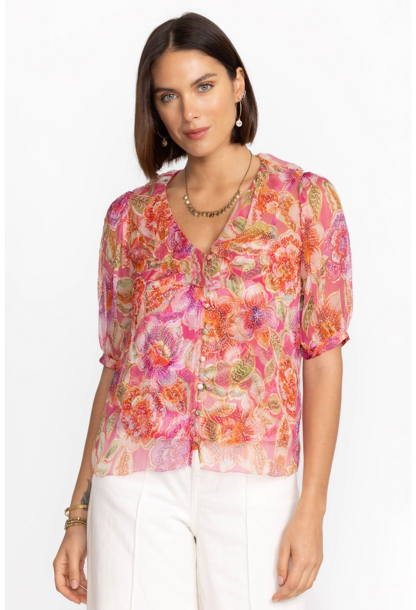 Johnny Was - Marcia Ruffle Blouse