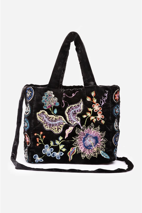 Johnny Was - Pacifica Quilted Velvet Tote Bag