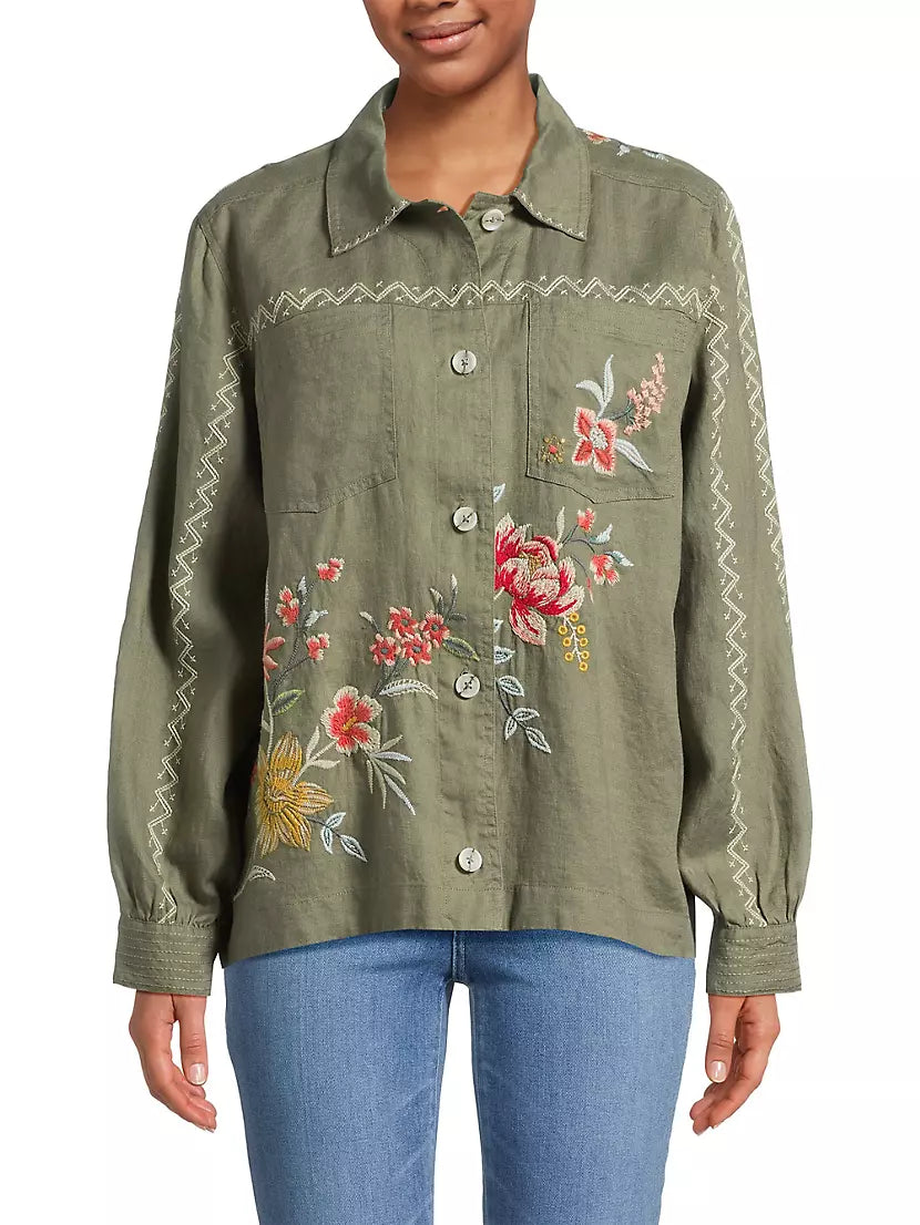 Johnny Was - Relaxed Linen Andrean Jacket