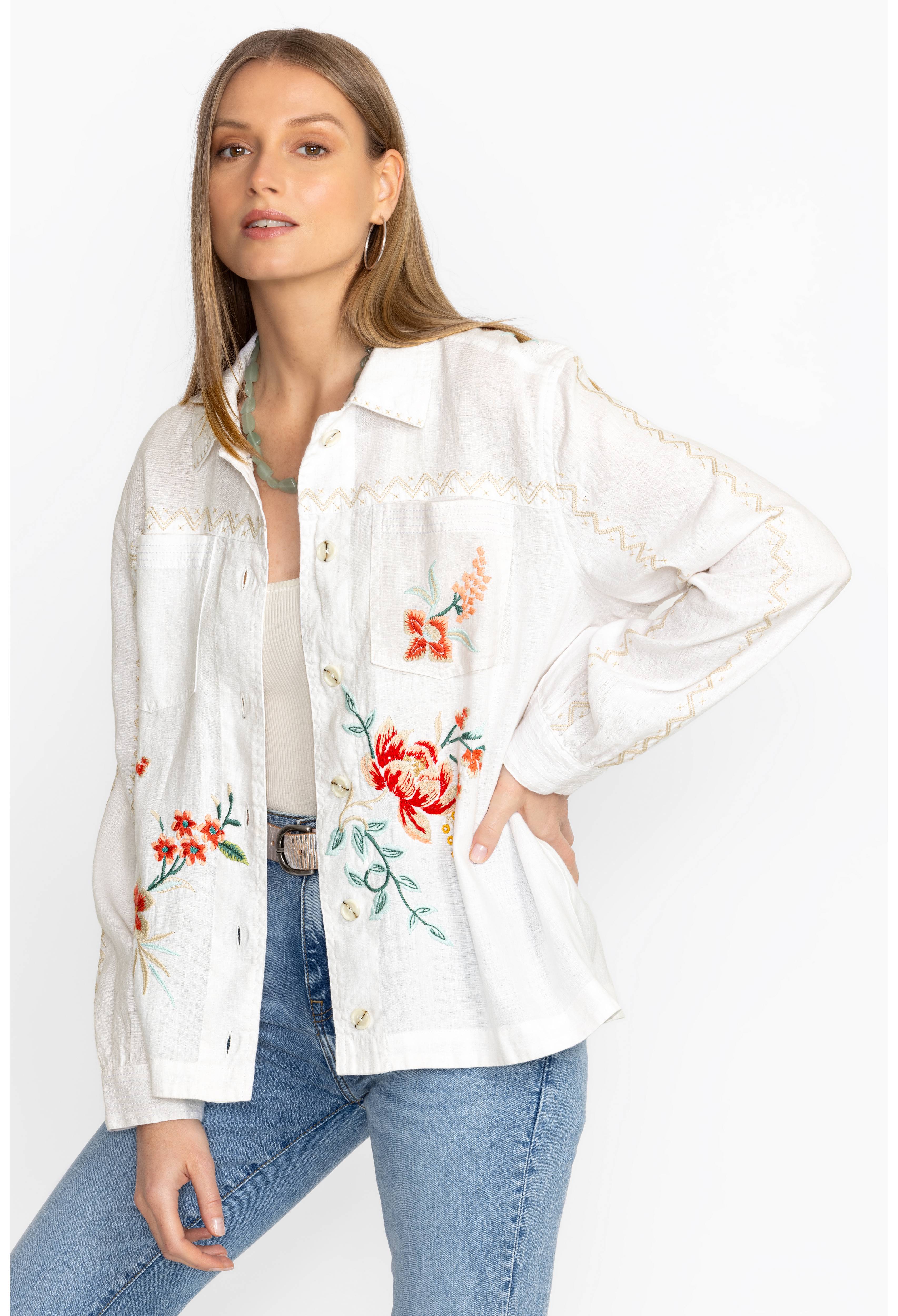 Johnny Was - Relaxed Linen Andrean Jacket