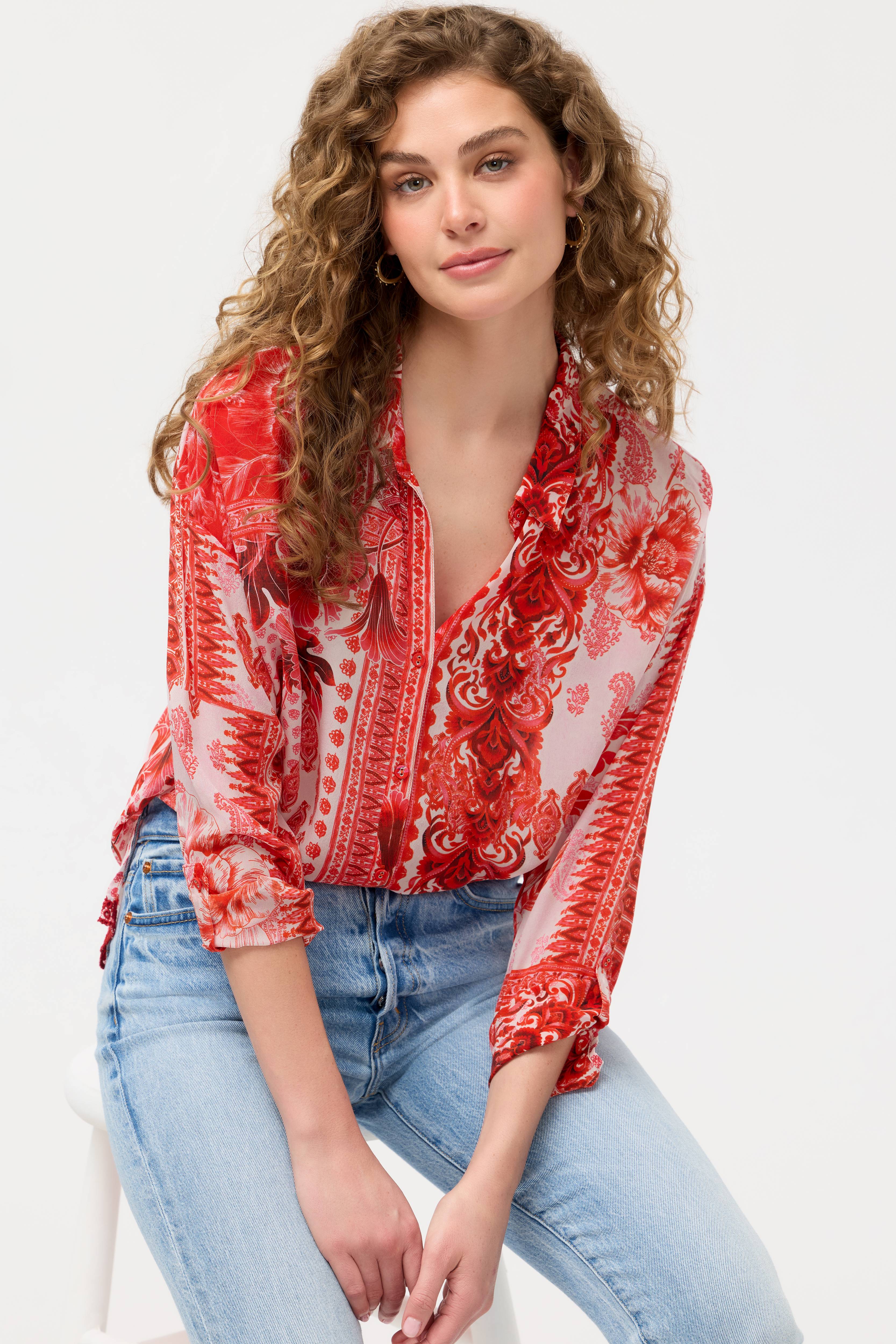 Johnny Was -The Audrey Button Up Shirt Diantha