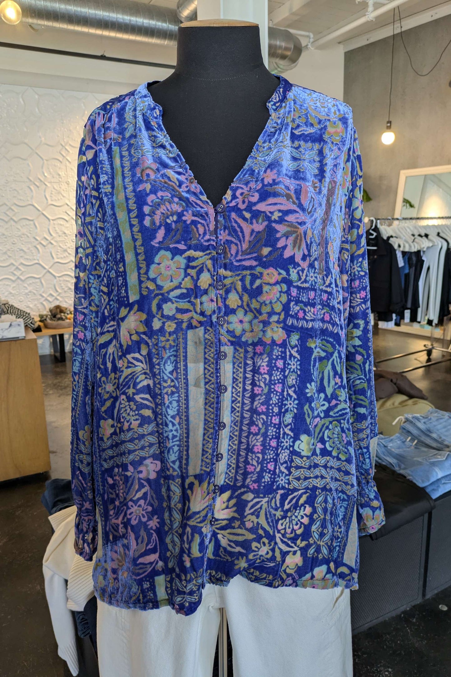 Johnny Was - Joasie Burnout Blouse (Last One)