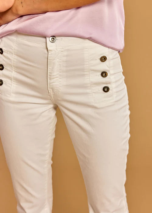 Lauren Vidal - Marli White Bridge Pants