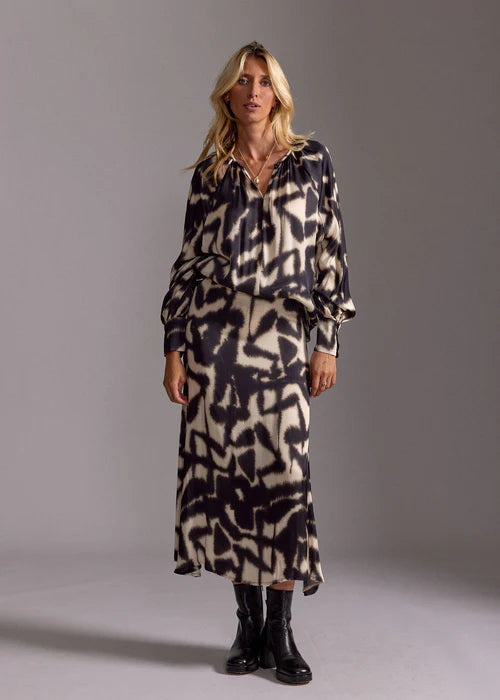 Lauren Vidal - Ross Printed Fitted Skirt